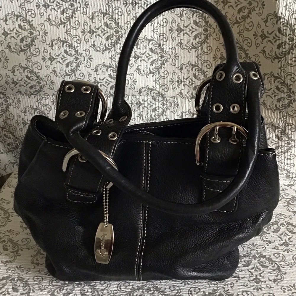 Tignanello Black Leather Shoulder Bag